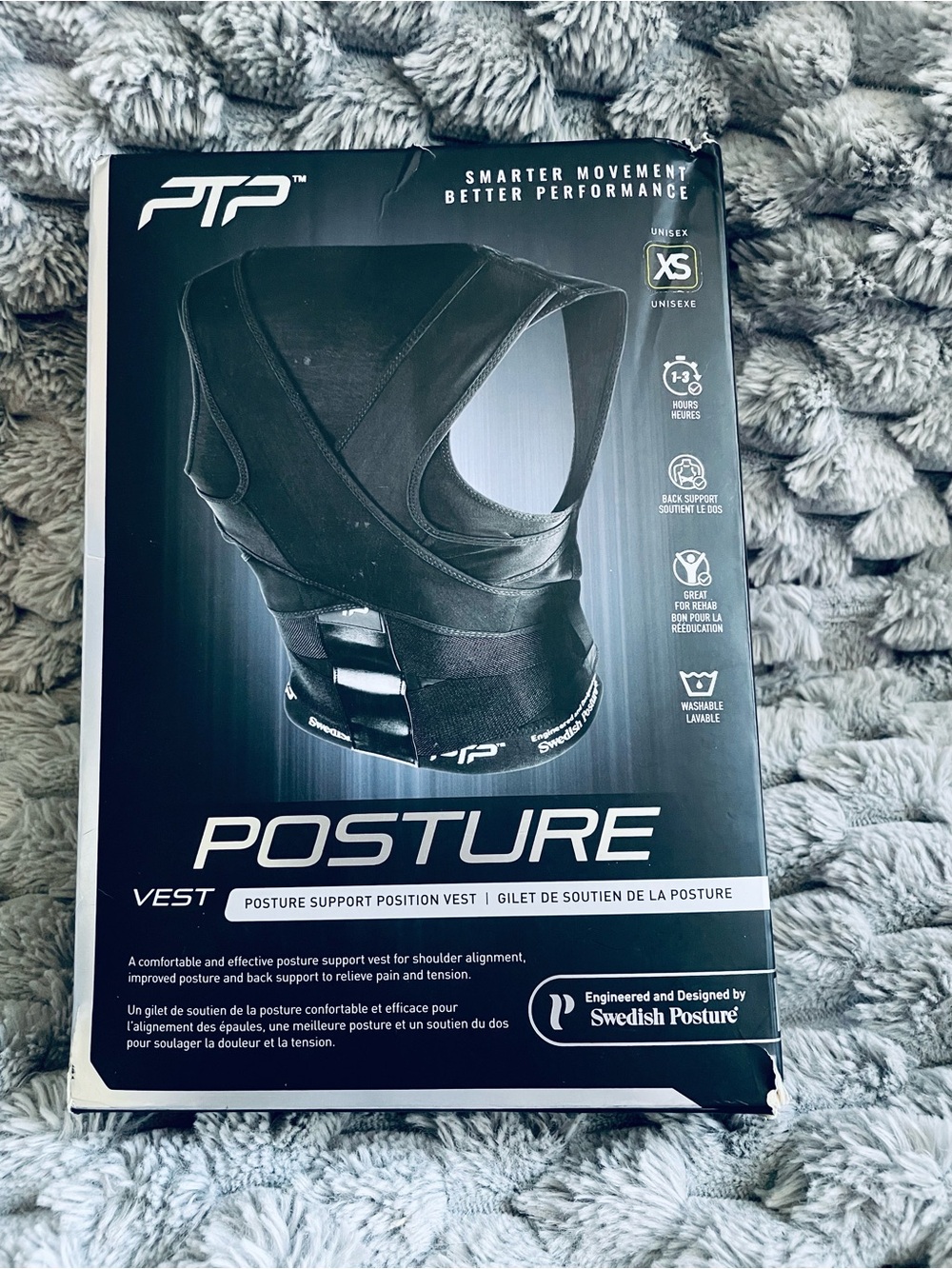 Posture Vest XS Black - Posture Support Vest by Swedish Posture
